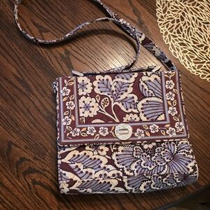 Vera Bradley Brown Floral Crossbody Bag